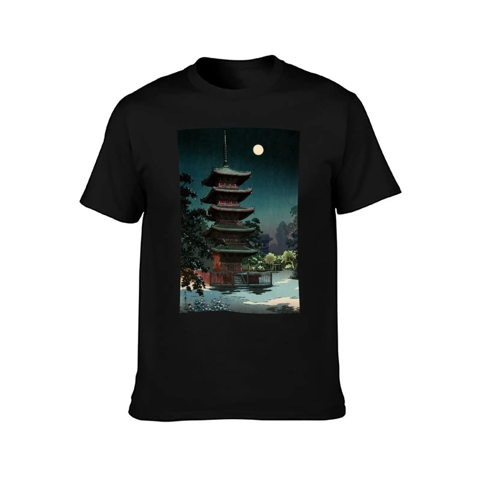Asakusa Kinryuzan Temple Tsuchiya Koitsu T-Shirt High Elasticity Sports Tee Shirt T-Shirt