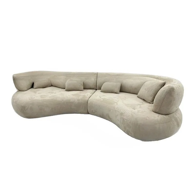 Moon cashew feeling sofa, curved special-shaped cream style Italian minimalist creative designer living room furniture