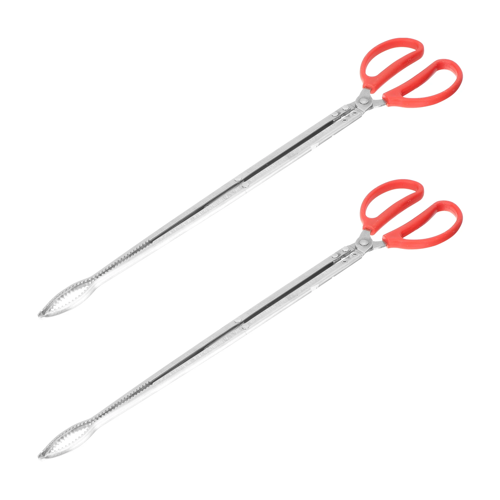 Pinzas para leña para el hogar, abrazadera de carbón resistente, herramienta para barbacoa al aire libre, pinzas de mango largo, recolector de basura de acero inoxidable, 2 uds.
