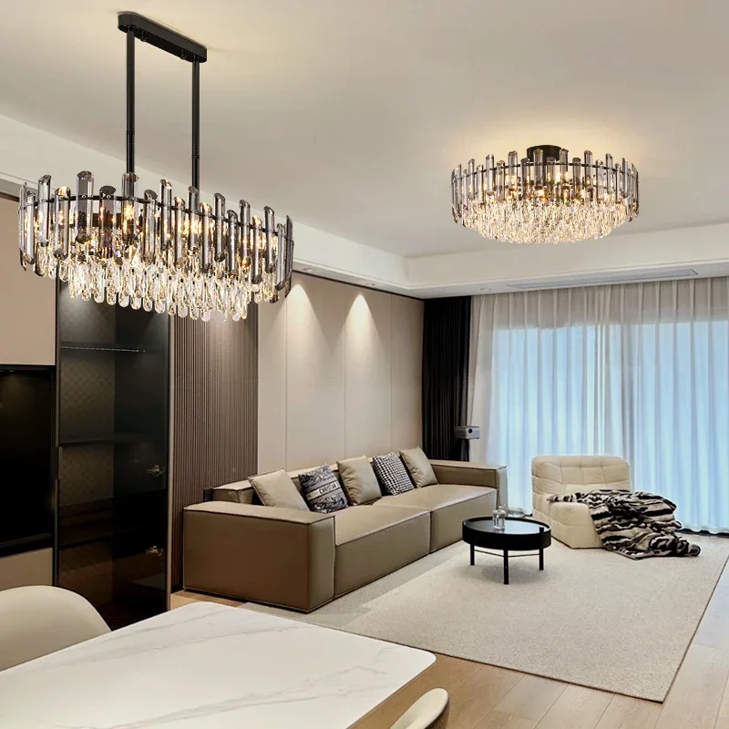 

Modern LED Crystal Ceiling Chandelier Gold Luxury Lighting Pendant Lamp for Dining Room Living Room Bedroom Indoor Ceiling Light