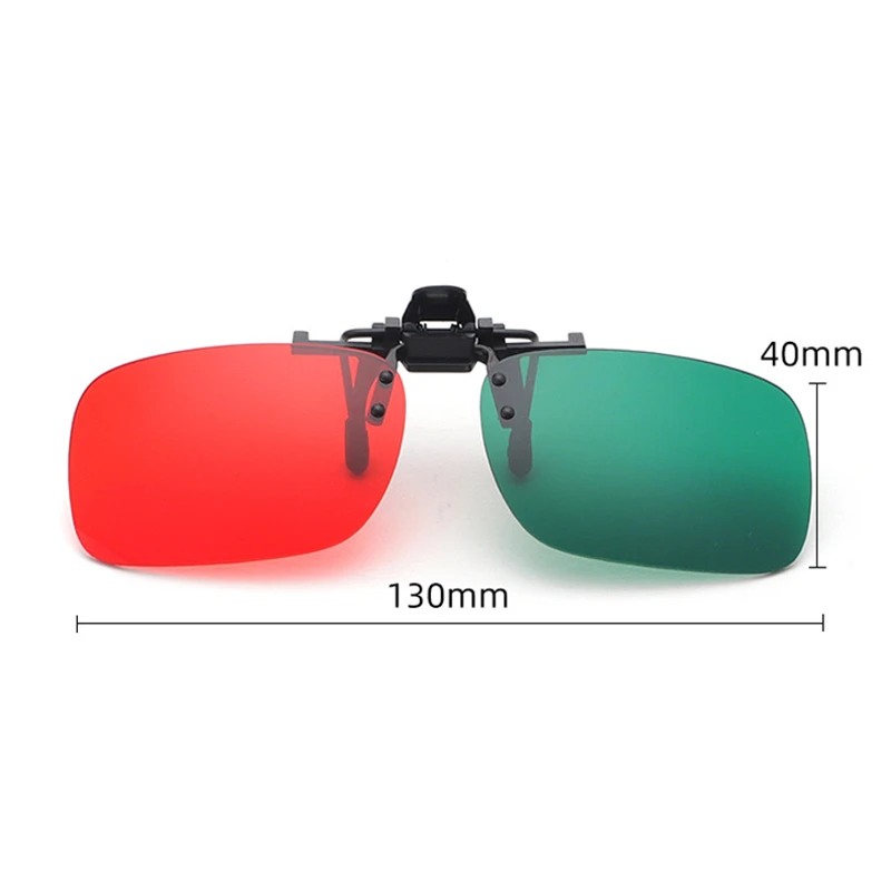 YURERSH Red Green Glasses Clip Children\'s Amblyopia Achromatism Function Training 3D Strabismus Stereo Fusion Vision Clip Y10