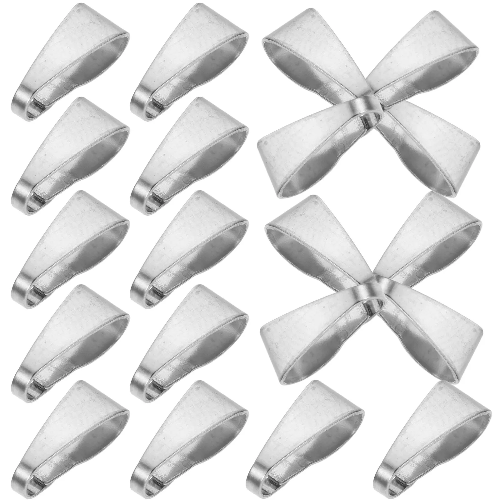 

100Pcs Stainless Steel Jewelry Pendant Connection Buckles Smooth Surface DIY Necklace Bracelet Making Accessories