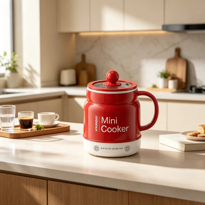 Electric Stew Cup Enamel Glaze 6 Programs Smart Temperature Keep Warm Portable Multi Cooker for Home Office Daily Use 전기 멀티쿠커