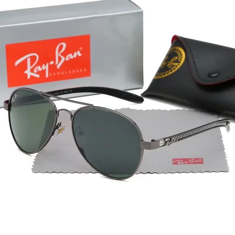 Rayban Resin Lenses 8037 Aviator Sunglasses Vintage Sun Glasses Classic Sleek Frame in box