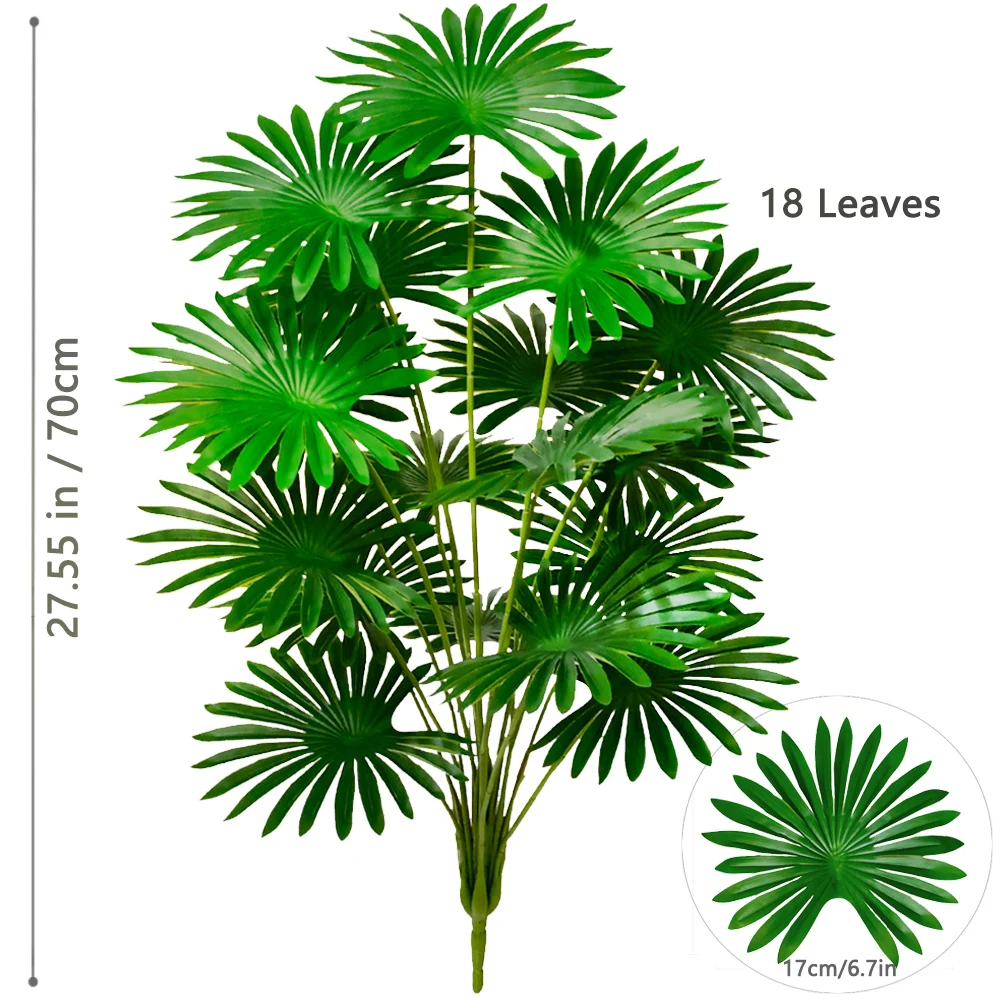 NONE 65–105 cm (41,32 Zoll) künstliche Fächerblätter, tropische Pflanze, große gefälschte Palme, Büro, Zuhause, Urlaubsdekoration 10