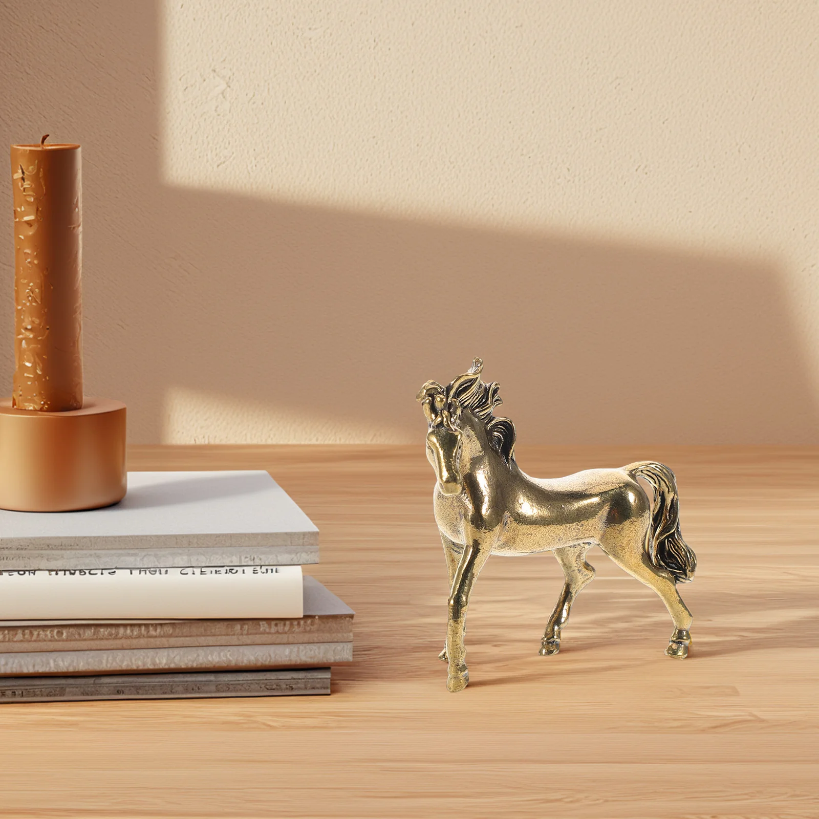 2pcs Brass Horse Statue Copper Feng Shui Ornament For Home Office Desktop Decoration Business Gift Animal Sculpture