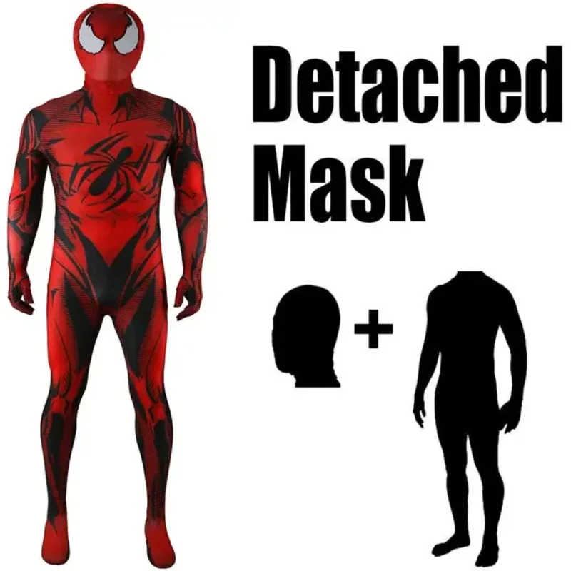 Halloween scarlet spider super-herói cosplay traje completo do homem aranha bodysuit zentai segunda macacões @ 0z *