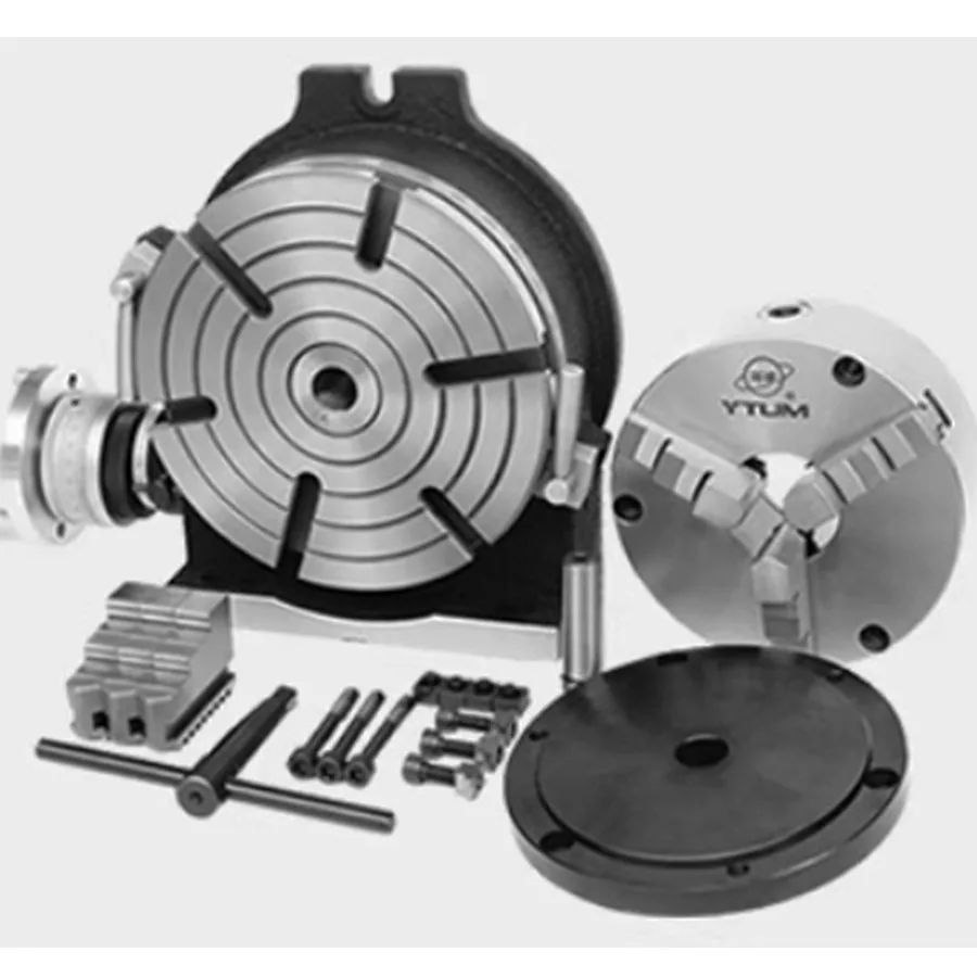 Milling machine indexing head rotary worktable three jaw chuck universal indexing disc rotator vertical and horizontal manual
