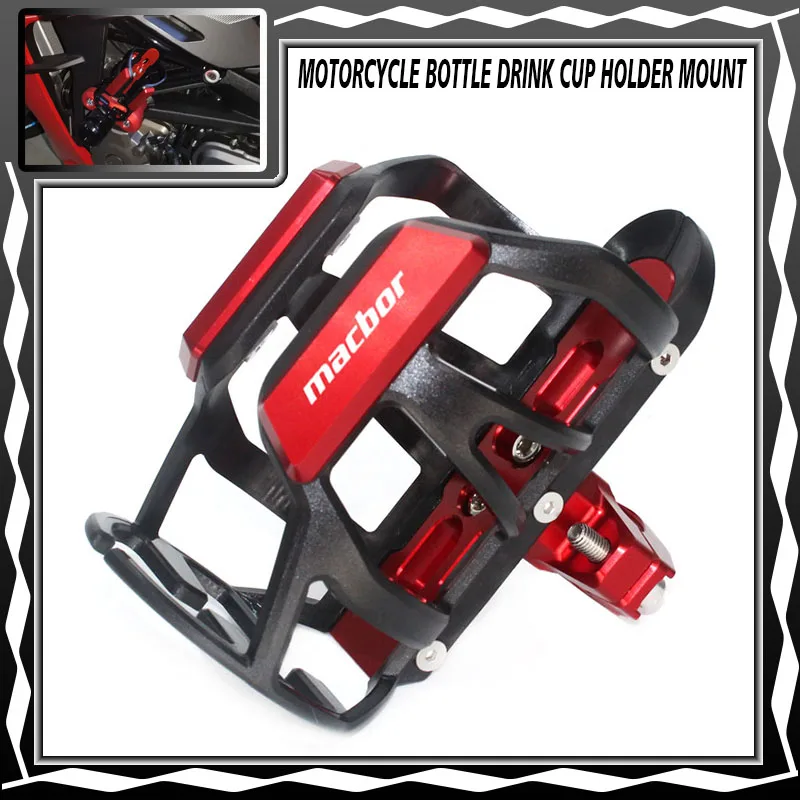 For Macbor Montana XR1 XR3 XR5 Eight Mile 500 Lord Martin Shifter MC1 Stormer R Fun 125 2017-2022 Water Bottle Drink Cup Holder