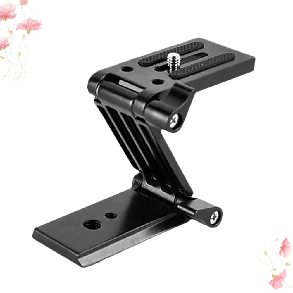 Webcam Stand Z Type Quick Folding Tripod Cell Phone Head Release Plate Black Cellphone