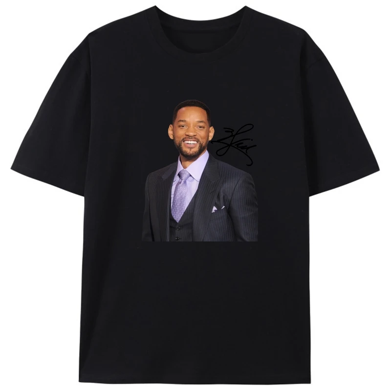 

L710 Signed Will Smith Ladies T Tee shirt Secret Santa xmas Gift Autograph