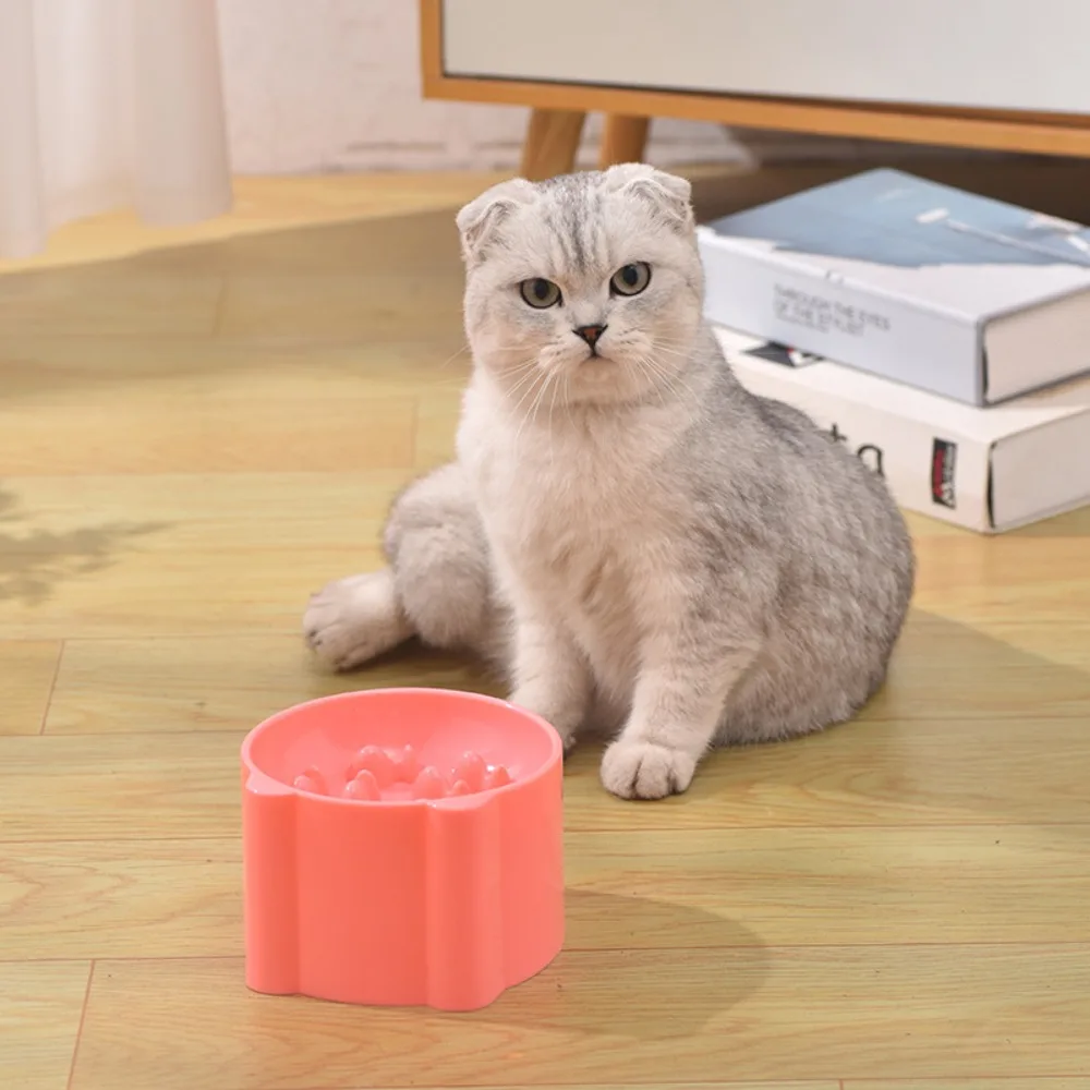 Fashion 8CM Cat Basin High Foot Neck Protection Rice Bowl Slow Food Anti Choking Pet Bowl Pet