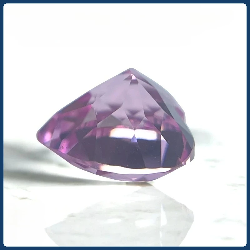 

Top Lab Grown Sapphire Heart Cut Pink Color Loose Gemstone For Pendant Ring Diy Jewelry Making Selectable AGL Certificate