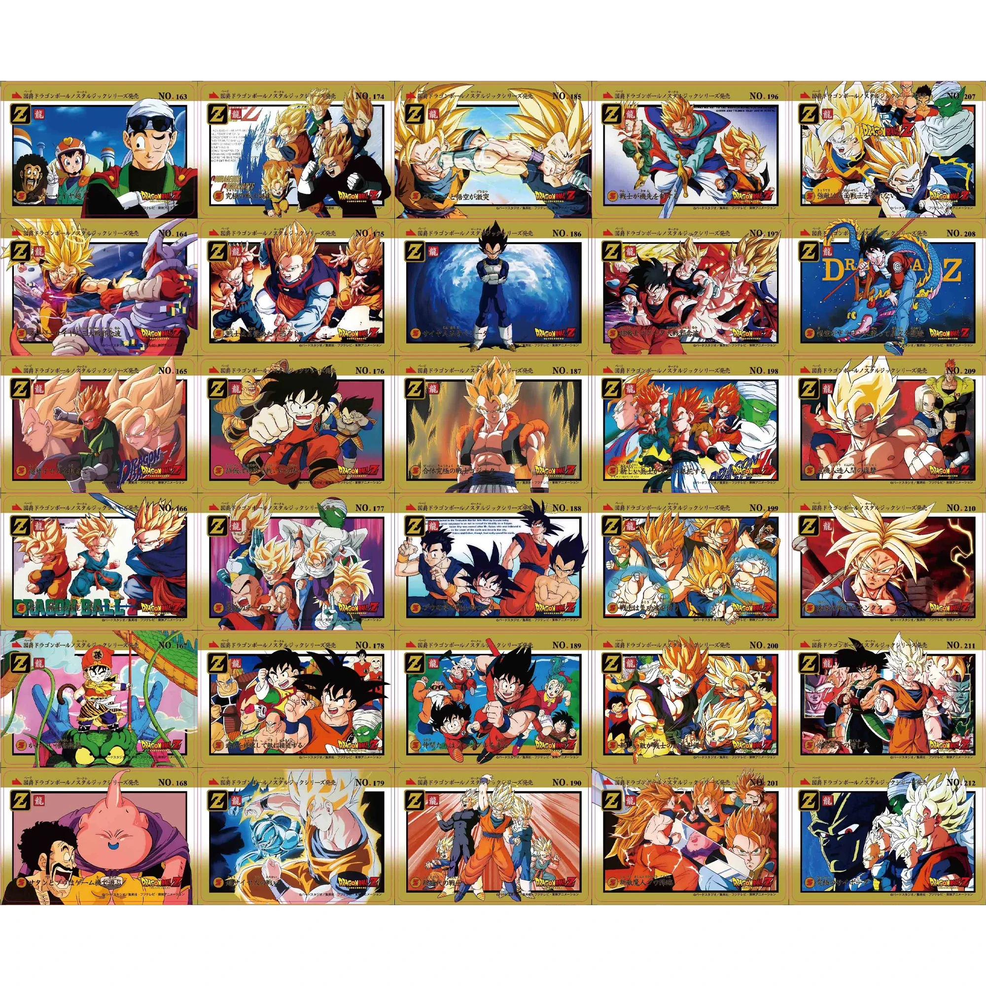 55PCS/set Diy Dragon Ball Goku Gohan Collection Card Color Flash Cards Super Saiyan Trunks Majin Buu Fierce Fight Anime Card Toy