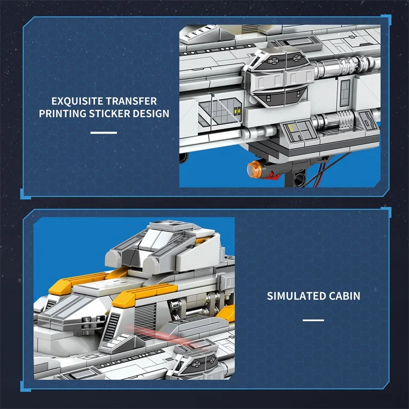 우주 전투기 빌딩 블록 스타 전함 포병선 MOC 모델 브릭, 어린이 DIY 조립 장난감, 크리스마스 선물