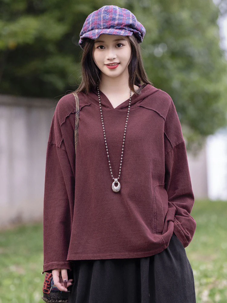 Max LuLu Design Autumn Ladies Hooded Clothes Womens Vintage Big Size Casual T-shirts Fashion Loose Harajuku Classic Cotton Tops