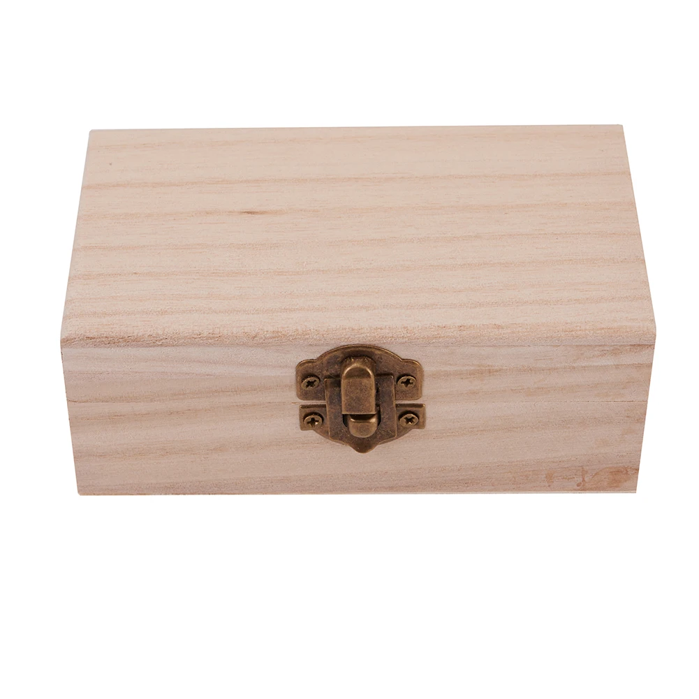 1PC Holzkisten mit Deckel, quadratisch, aufklappbar, Schmuck, Basteln, Aufbewahrungsbox für Heimdekoration, DIY, handgefertigt, Muttertag – Detail 17