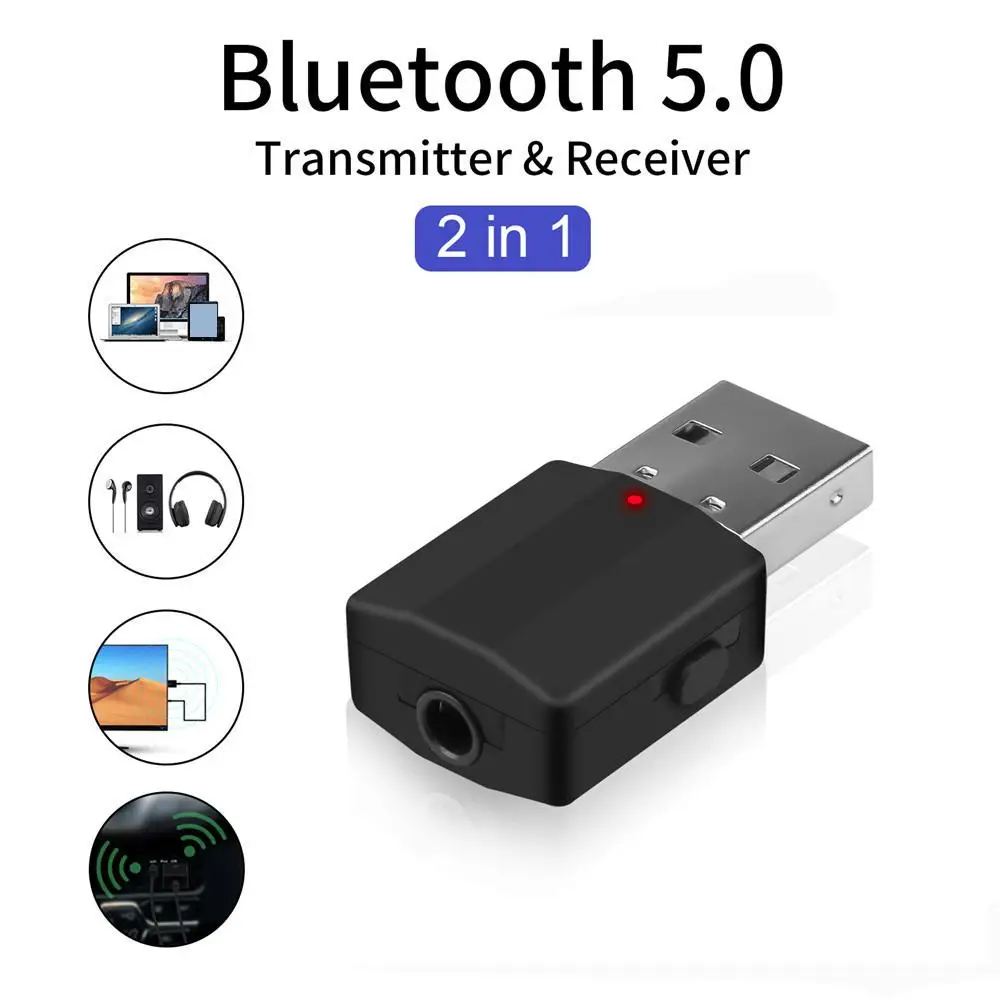 Mini 3.5mm Aux Stereo Wireless Bluetooth-compatible 5.0 Adapter Car Music Receiver Transmitter For Tv