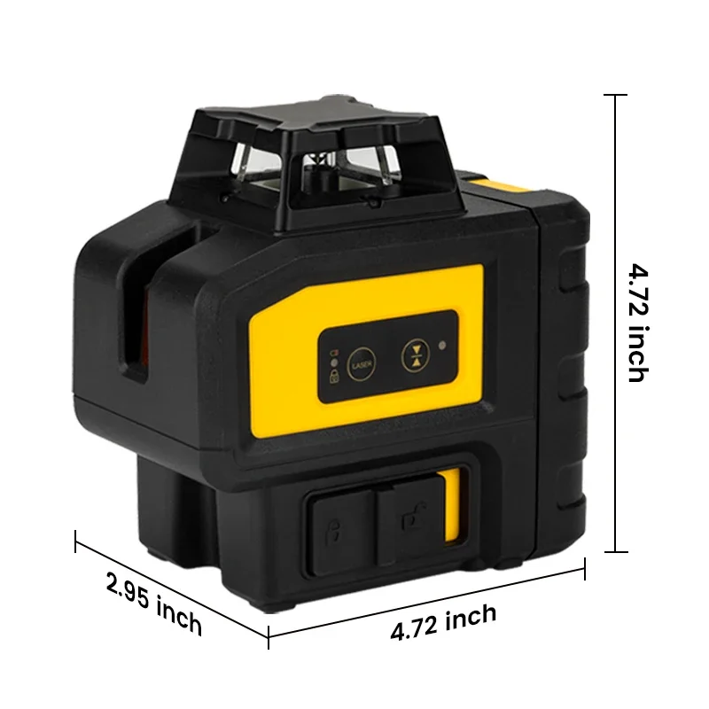 Nível de laser rotativo automático com autonivelamento para pendurar imagens, adaptador magnético de laser de linha horizontal/vertical