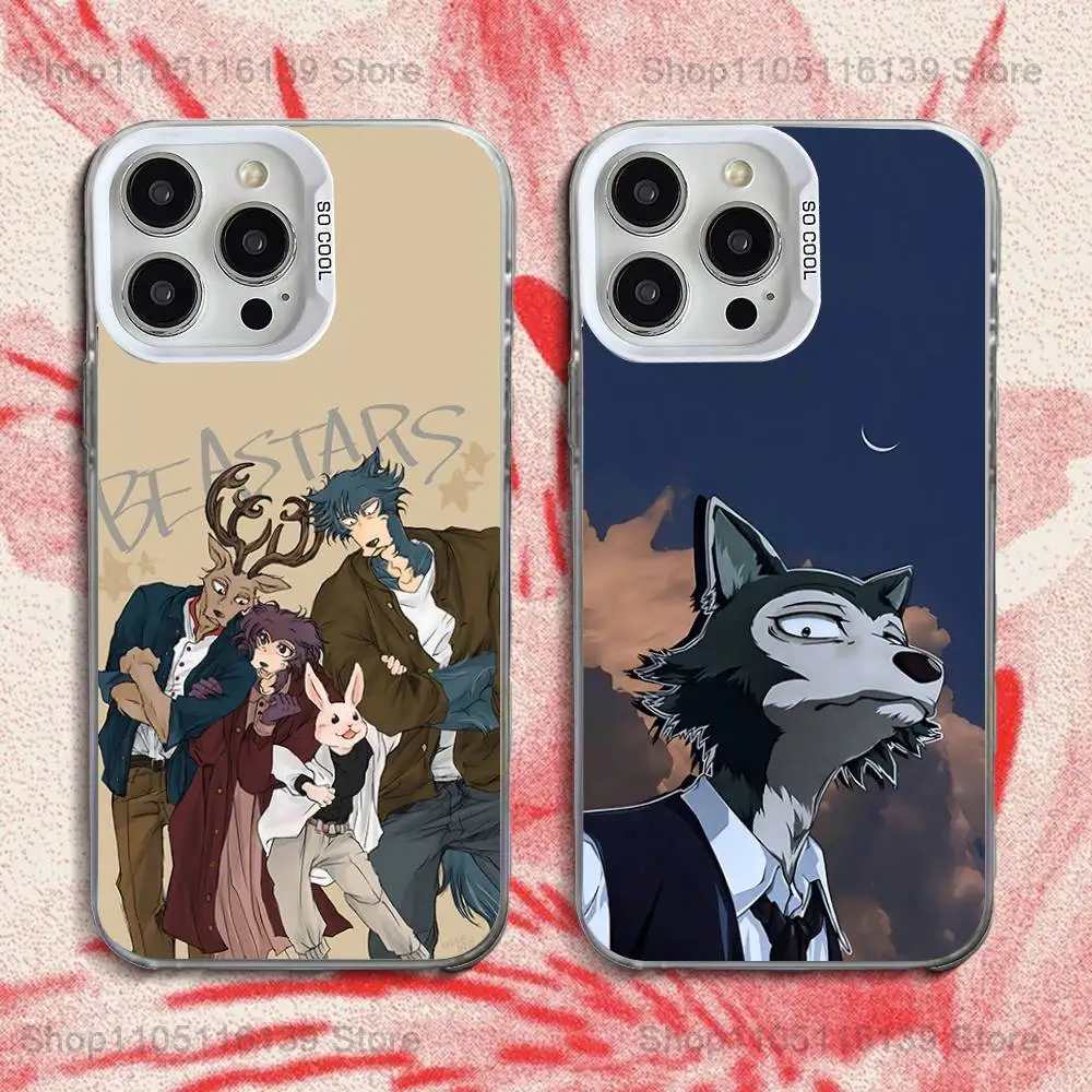 

Cute B-Beastars Anime Phone Case For iPhone 16,15,14,13,12,11,Pro,XS,Max,Plus,Mini,SE White Candy Matte Shockproof Cover