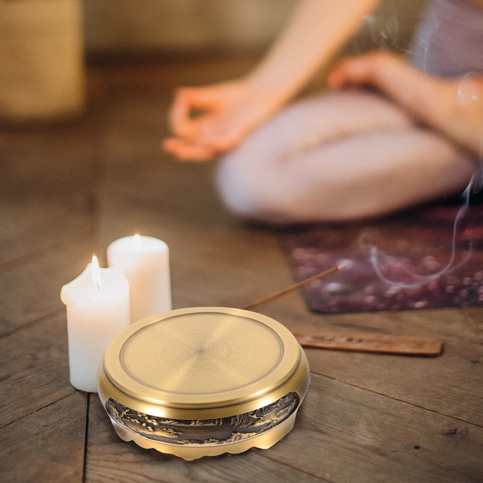 

Premium Copper Incense Burner Stand Metal Holder For Home Office Decoration Aroma Furnace Tray Desktop Censer Base