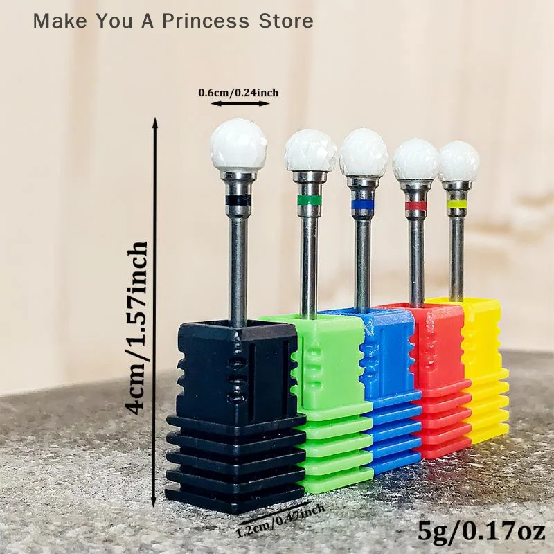 Sphärische Form Keramik Nagel Bohrer Bits Schnell Entfernen Nagelhaut Nagellack Kopf Elektrische Polieren Maschine Zubehör