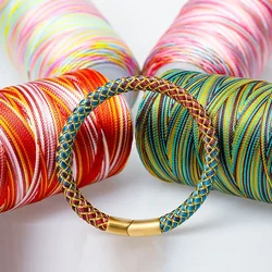 12 strands of dyed strands colorful gradient hand-woven dragon scale bracelet bracelet diy keychain rope magic thread