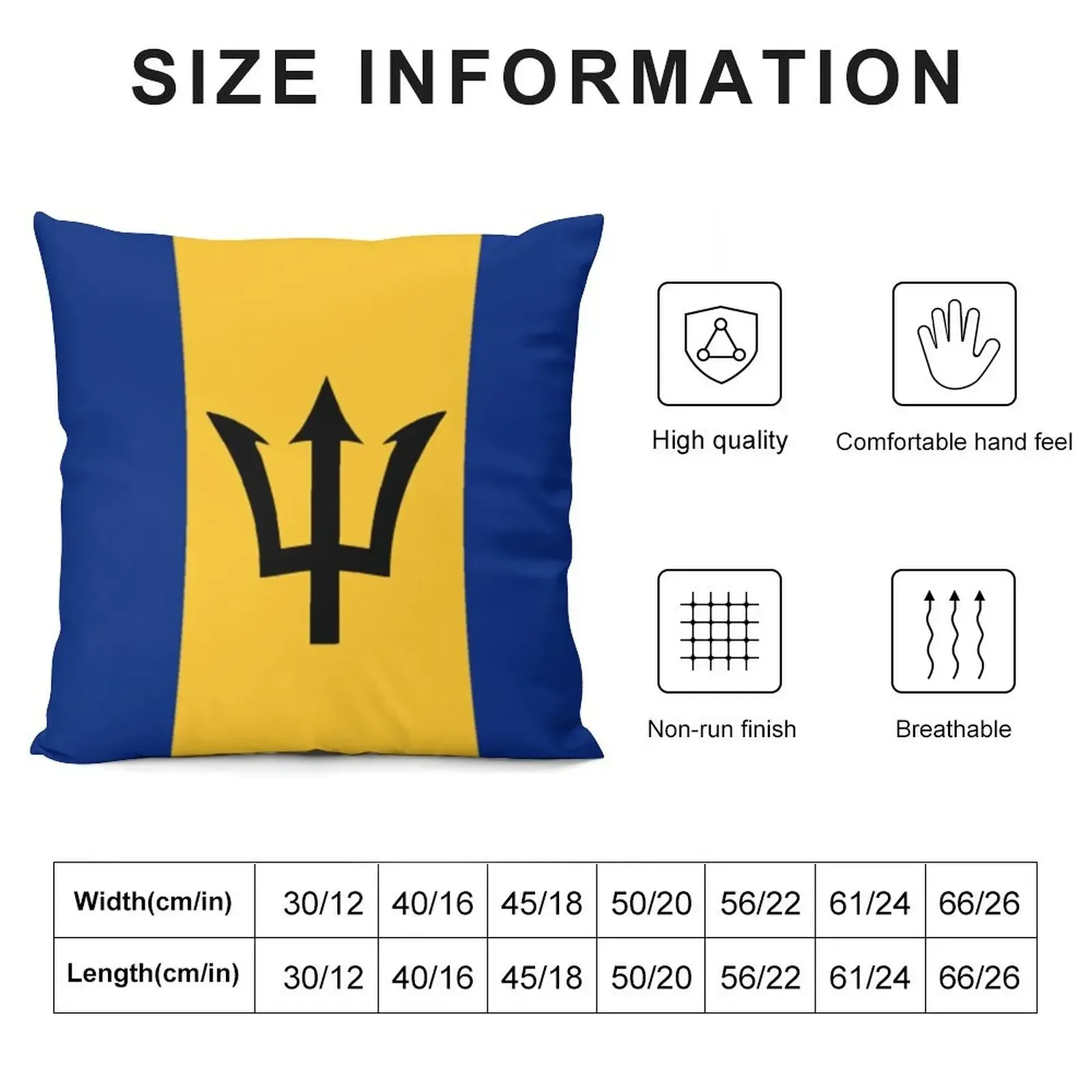 Barbados Flag Throw Pillow Sofa Cushion Pillow Case Christmas pillow