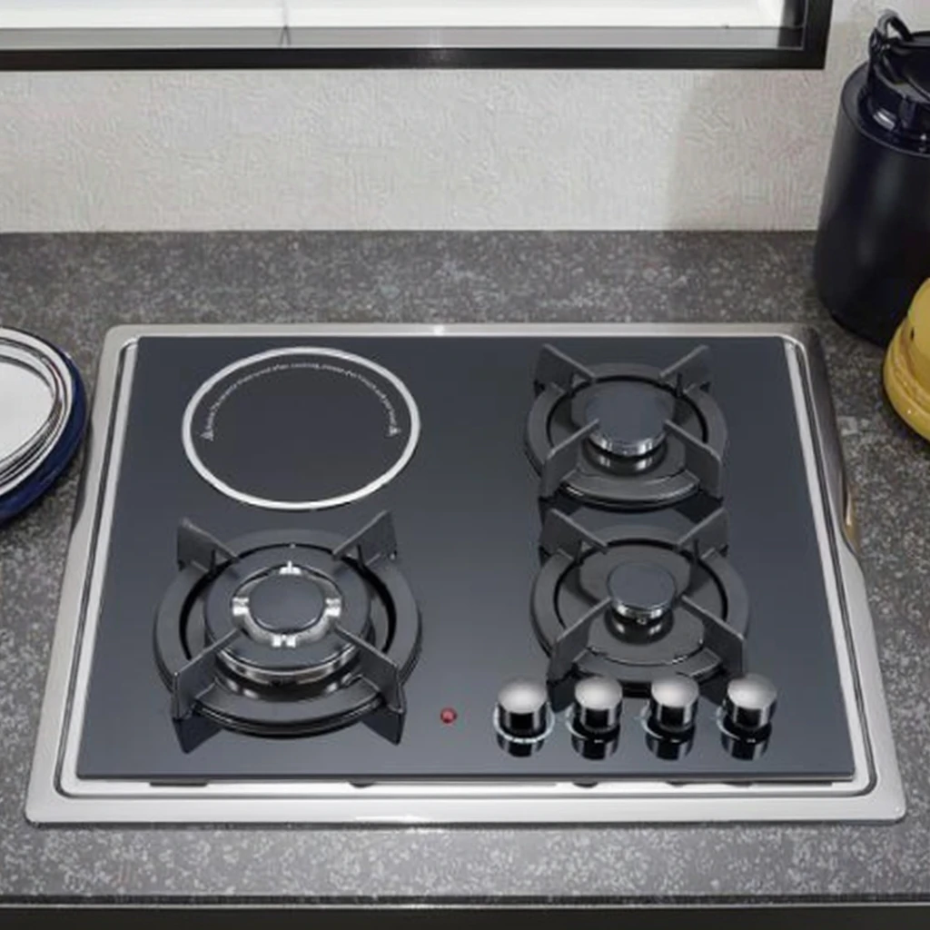 

Умная газовая плита с 4 конфорками - Китайская высококачественная встроенная варочная панель для домашней кухни Happy, конфорки из нержавеющей стали коммерческого класса