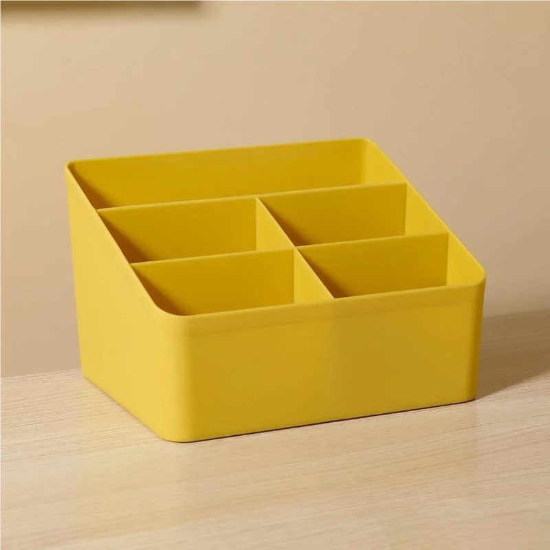 

Plastic Desktop Organizer Box Multi-Compartment Phone Remote Control Cosmetic Storage Bin Office Mess Sorter Container