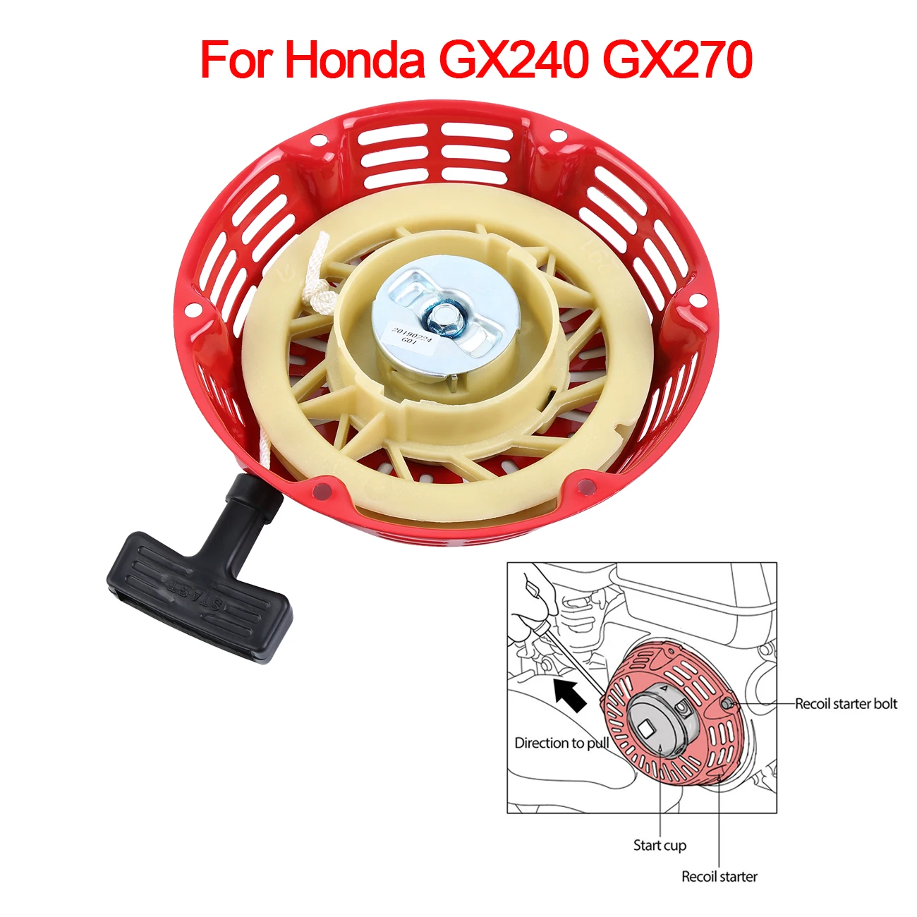 Samger เครื่องกำเนิดพลังงานไฟฟ้าดึง Starter สำหรับ Honda GX240 GX270 8HP 9HP จาก EU/US สต็อก