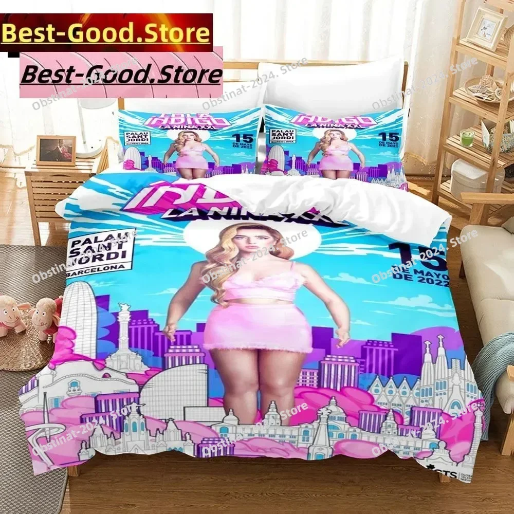 가수 L-Lola 패션 인디고 침구 세트 프린트 침대 세트 베개 커버 이불 커버 포함 부드러운 싱글 더블 퀸 슈퍼 킹 사이즈