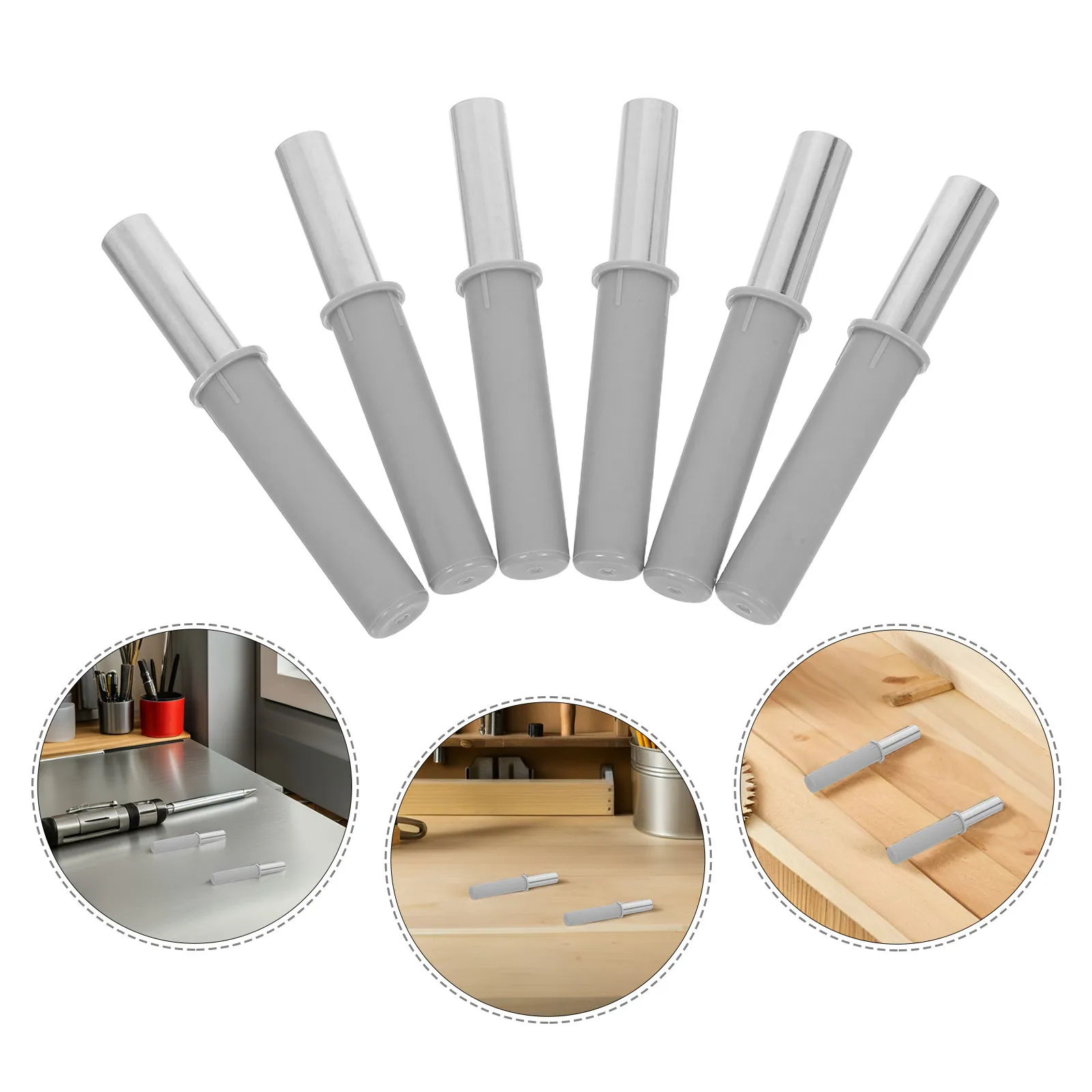 

6Pcs Trash Can Damper Hydraulic Buffer Soft Close Mechanism Slow Closing Furniture Cabinet Drawer Lids Replacement Garbage Bin