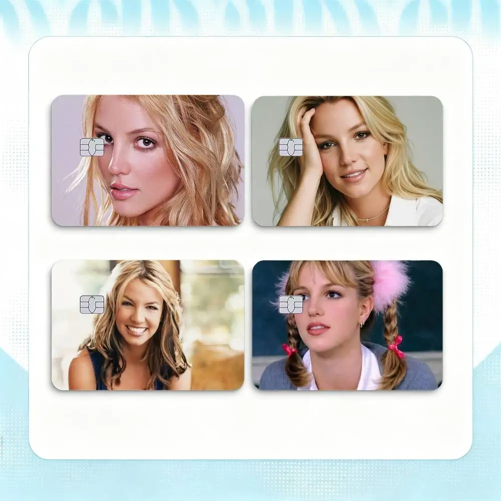 B-Britney S-Spears  Credit Card HD Stickers Game Card Decal Small Chip Waterproof Sticker Gift