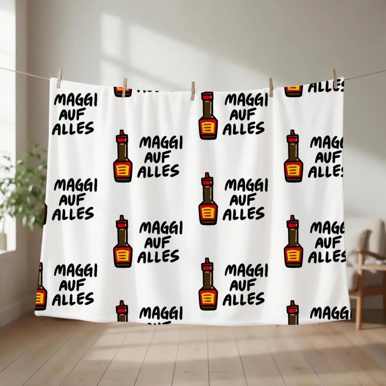 Maggi Auf Alles (Deutsch) Throw Blanket couch cozy soft plush fuzzy picnic outdoor blanket
