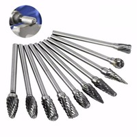 New Tungsten Burr Bit Carving Bit Tungsten 10pcs Carbide Steel Carving Bit Fast Delivery For Rotary Tool High Quality