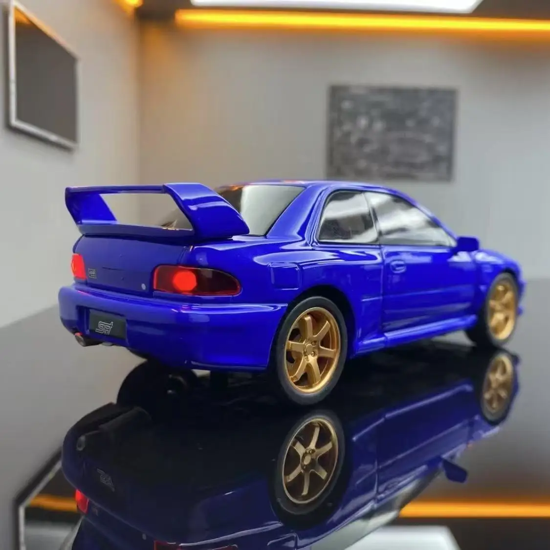 JDM 1:32 Subaru Impreza WRX STI Modified Vehicle Alloy Metal Diecast Model Car Sound & Light Fine Decorative Gifts For Boyfriend
