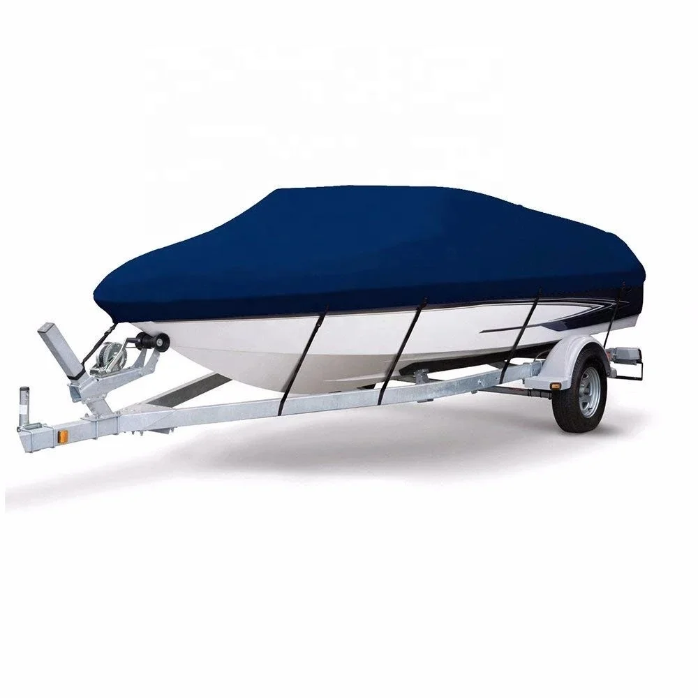 All Weather Outdoor Protection Super Waterproof 600D Oxford Boat Cover with Tightening Strap