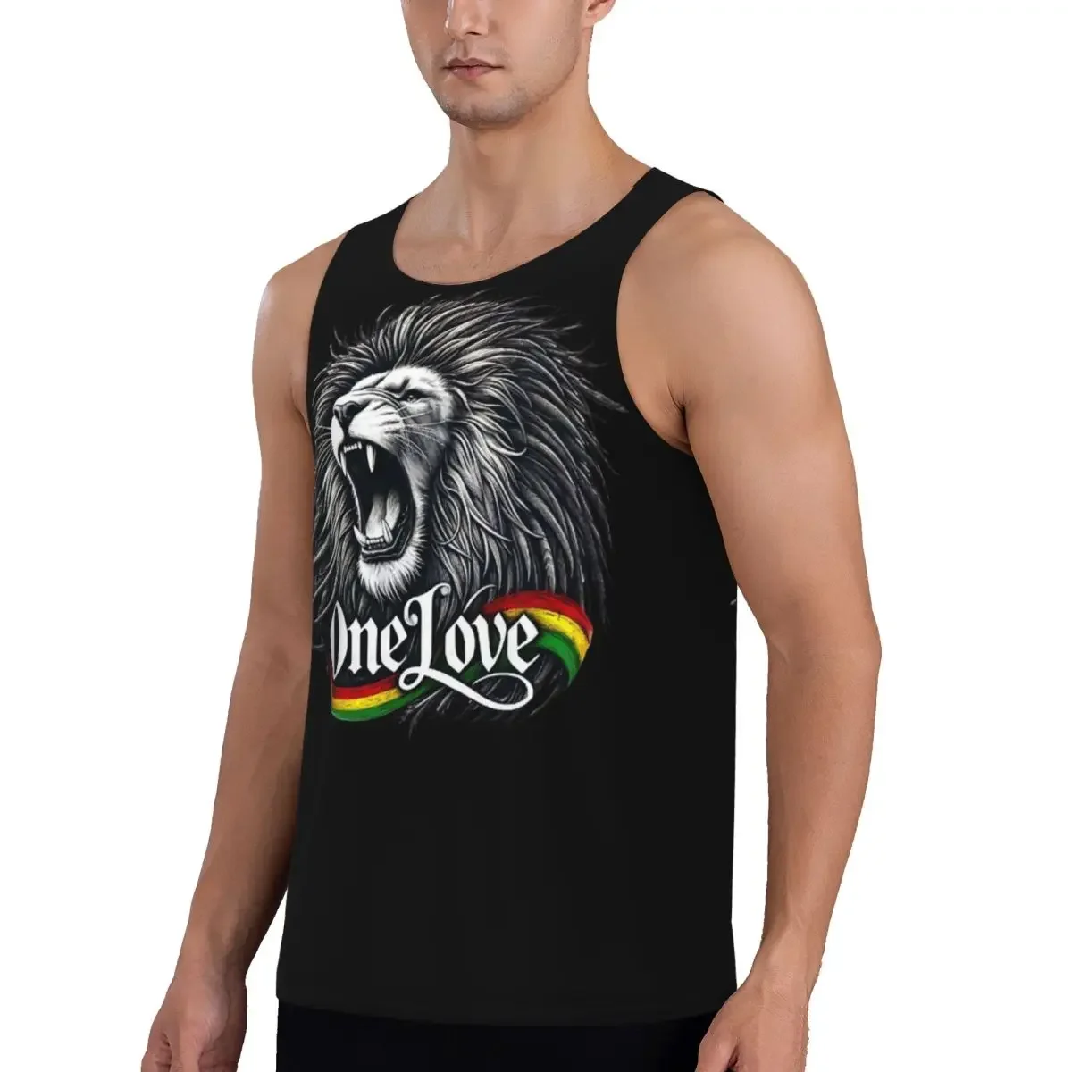 Quick Dry Rastafarian Amaiquina Reggae Rasta Lion Street Skullies Gym Tank Muscle Sleeveless Shirt Bodybuilding Breathable Vest
