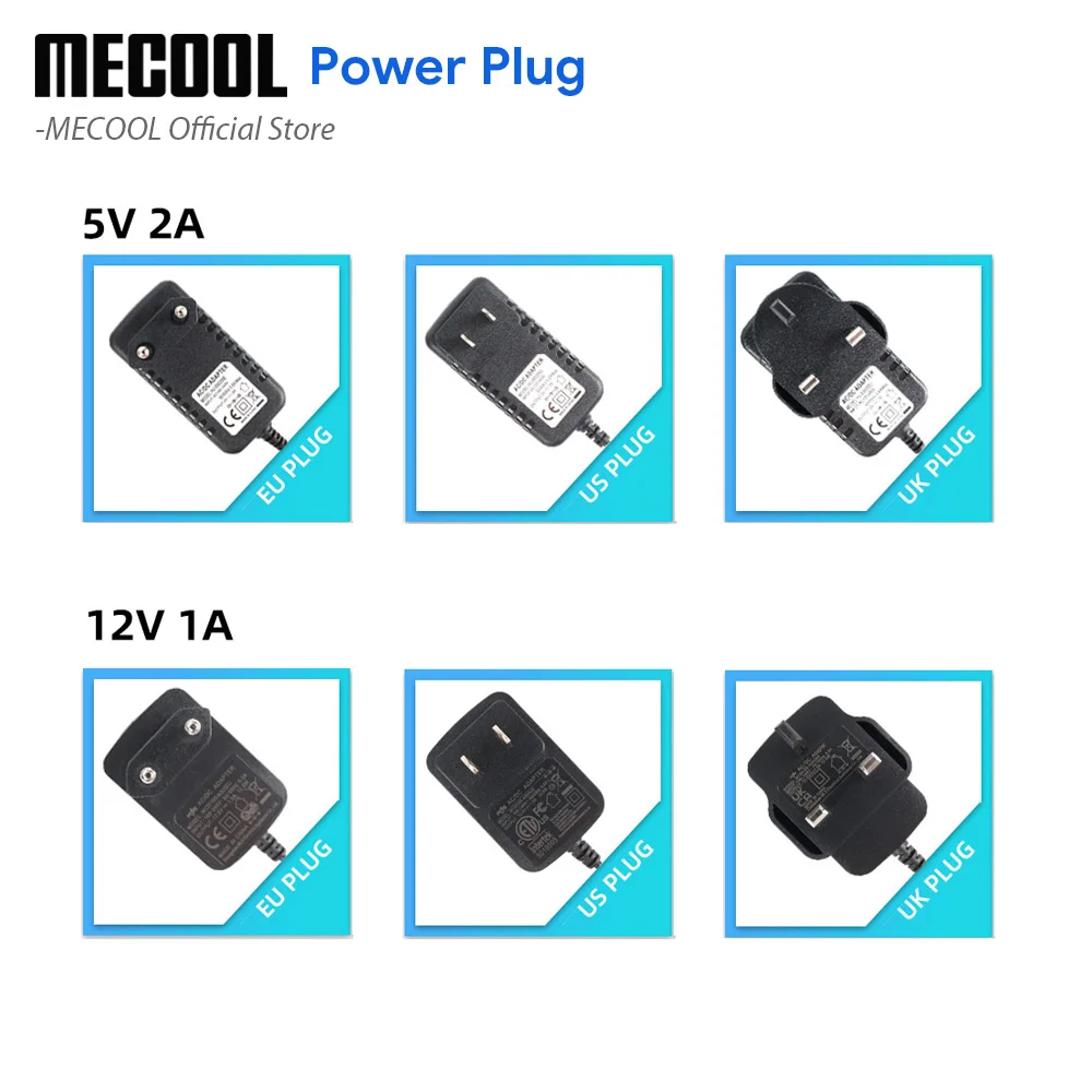 Zasilacz zamienny 5V/2A 12V/1A dla KM2 KM2PLUS KM6 KM7 KT1 Android TV Box Stick wtyczka EU US UK