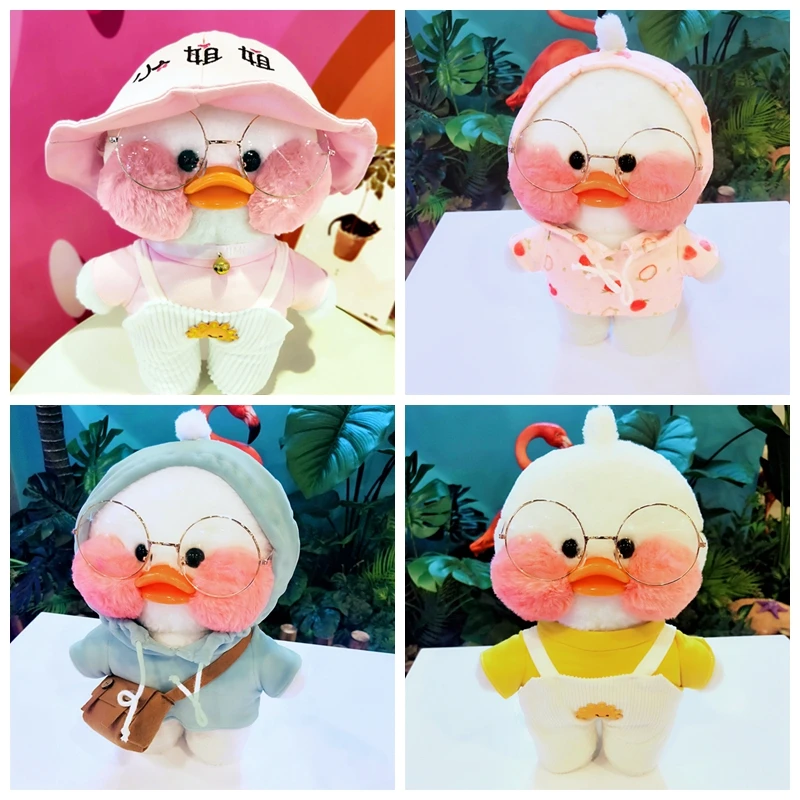 1 Set Pakaian untuk 30Cm Boneka LaLafanfan Kafe Bebek Anjing Mainan Mewah Hoodie Kartun Aksesori Keseluruhan Hadiah Anak Perempuan