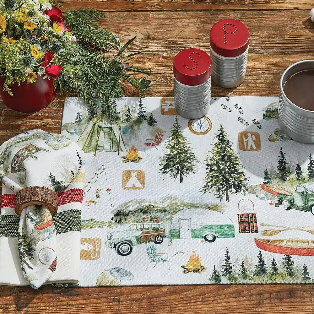 Camping-Tischset, 4er-Set