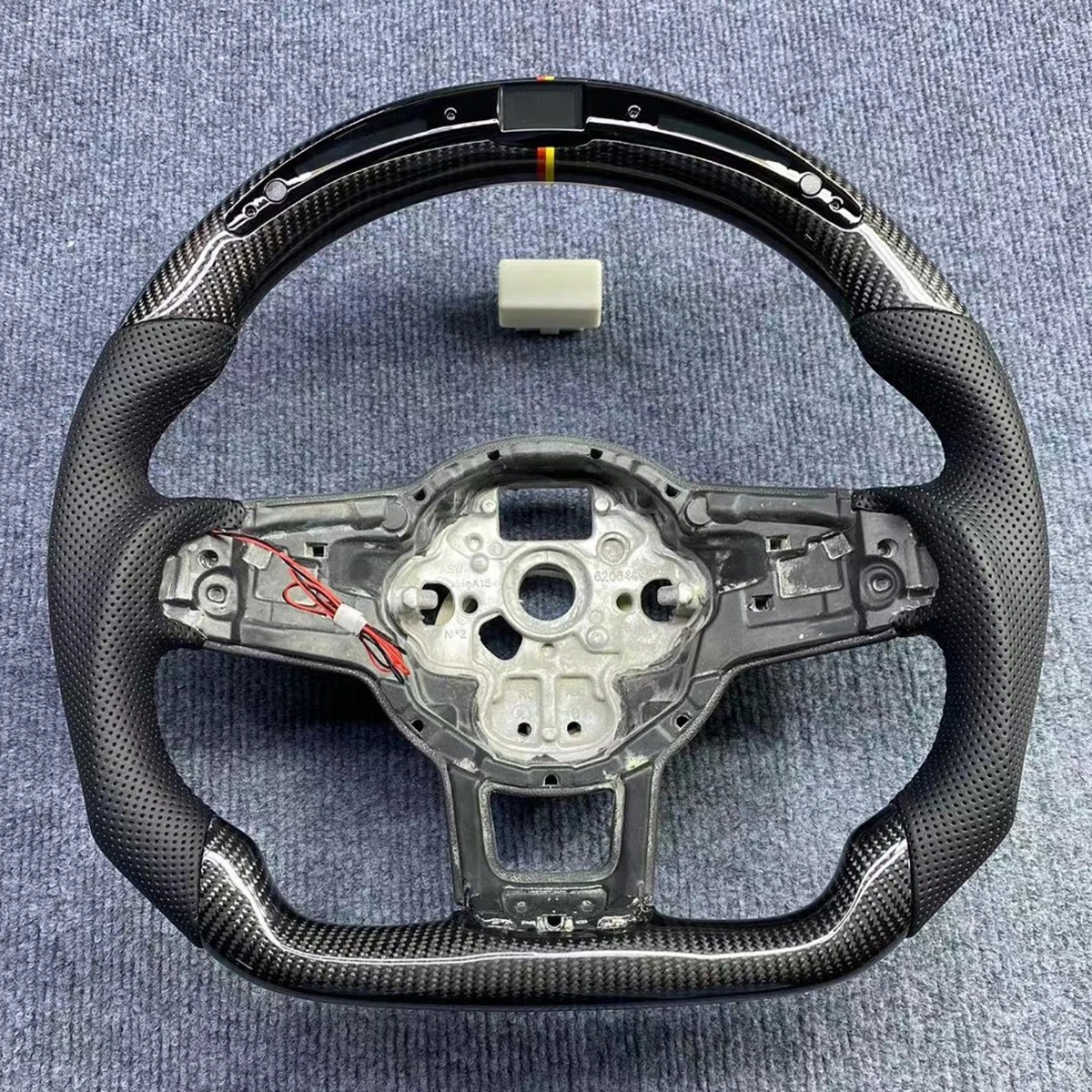 For VW Golf MK 7 7.5 GTI GTD GTE R Polo Steering Wheel LED Carbon Fiber Carbon Fiber Steering Wheel Support Customization