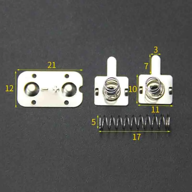 

10PCS AAA Battery Contact Plates Set No.7 Spring Shrapnel Positive Negative Contacts for Electronic Device Replacement