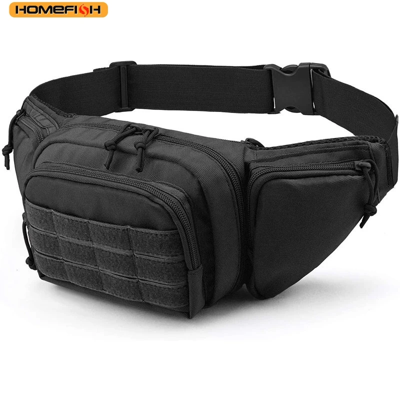 HOMEFISH Tactical Waist Pack Outdoor Hiking Waist Bag Sports Functional Bag Cycling Bag Bum Bag Multi-functional Tool Shoulder