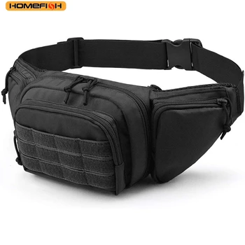 HOMEFISH Tactical Waist Pack Outdoor Hiking Waist Bag Sports Functional Bag Cycling Bag Bum Bag Multi-functional Tool Shoulder