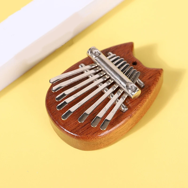 Mini Kalimba 8 Key Exquisite Finger Thumb Piano,Gift For Beginners Music Lovers Players,Cute Pendant