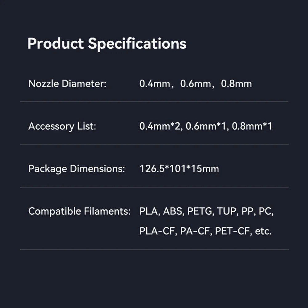 Creality 'Unicorn' K2 Plus Hi Combo Schnellwechsel-Düsensatz 0,4mm/0,6mm/0,8mm Vollmetall-Integrierte Düse für K2 Plus Hi Combo – Detail 7