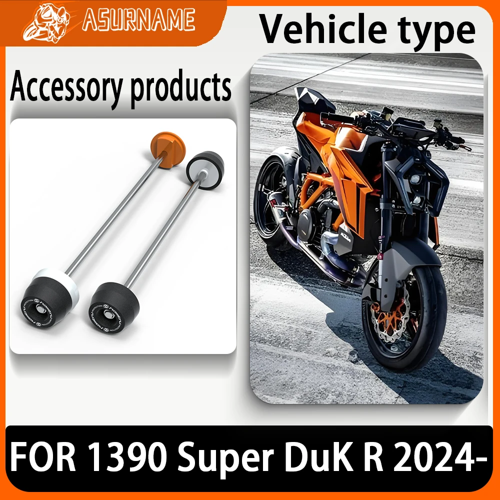 

FOR 1390 Super DuK R 2024 Motorcycle Front Rear wheel Spindle Crash Protection Front Rear Axle Fork Crash Sliders