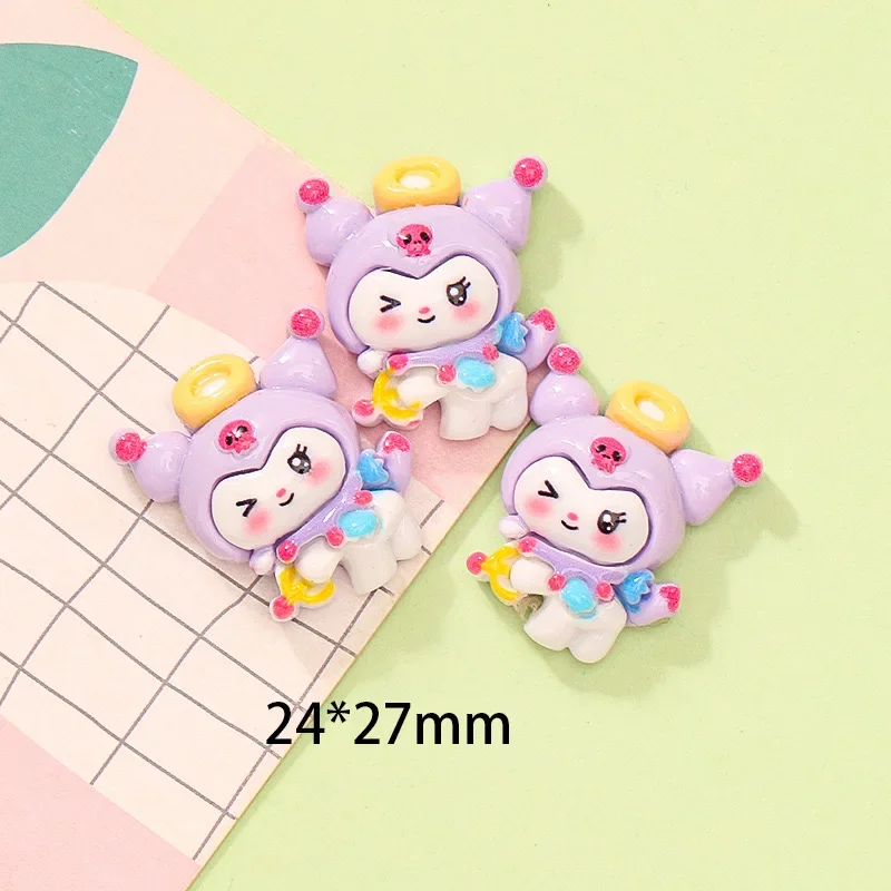 حيوانات كرتونية من الراتنج ، 10-، قطة صغيرة لطيفة ، سلسلة جرو الأرنب ، تماثيل ، ظهر مسطح ، سجل قصاصات ، إكسسوارات ذاتية الصنع ، مشغولات ديكور #4